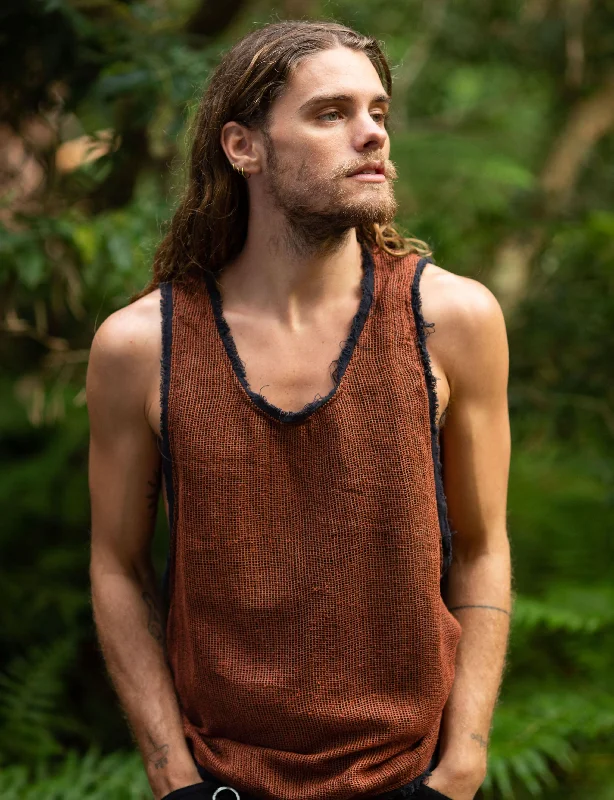 men's lightweight denim shirtTaurus Tank Top - Rust