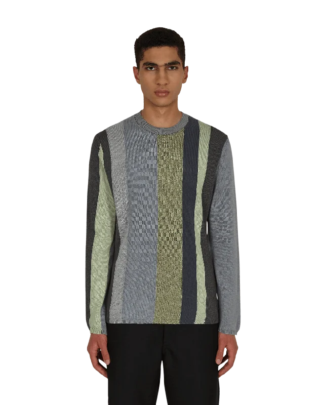 men's henley shirt with contrast stitchingKnit Sweater Black