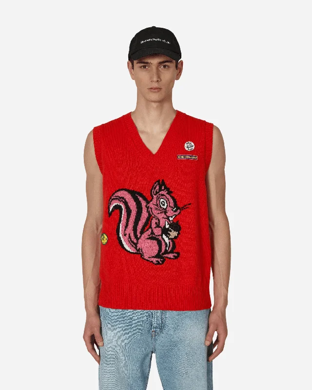 men's graphic t-shirt with pocketsNicole Vest Red