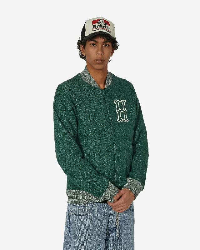 men's crewneck sweater with pocketsH Woman Cardigan Green