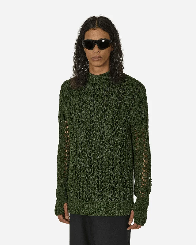 men's long-sleeve henley shirtRedos Knitted Jumper Dark Green