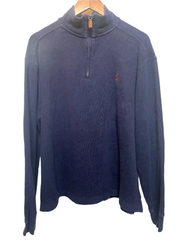 men's moisture-wicking tee with mesh back panelPolo Ralph Lauren Navy Quarter Zip (Size L)