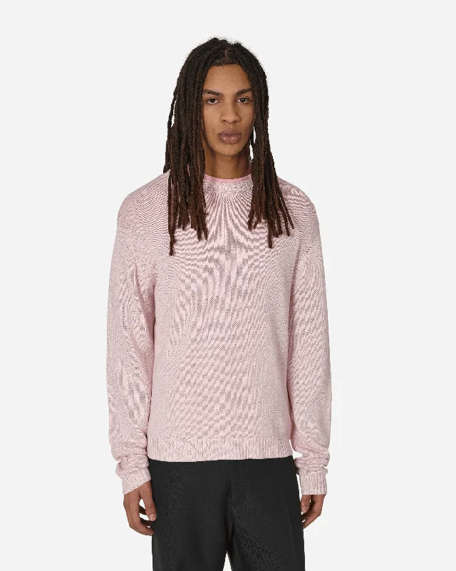 men's woven flannel shirtLogo Crewneck Sweater Pink