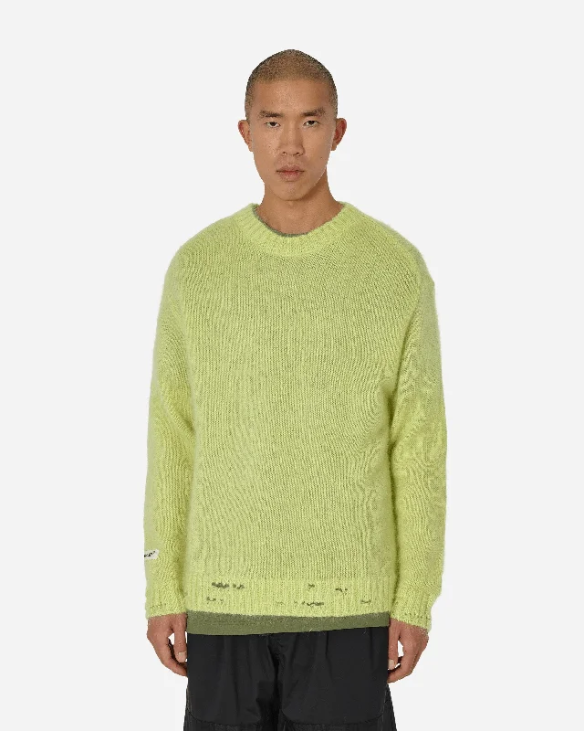 men's lightweight running shirt with reflective stripesMohair Crewneck Sweater Light Yellow