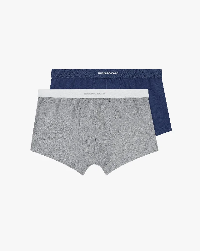 Underwear for men with a snug fitJAKE BRIEF DOUBLE PACK - GREY/NAVY