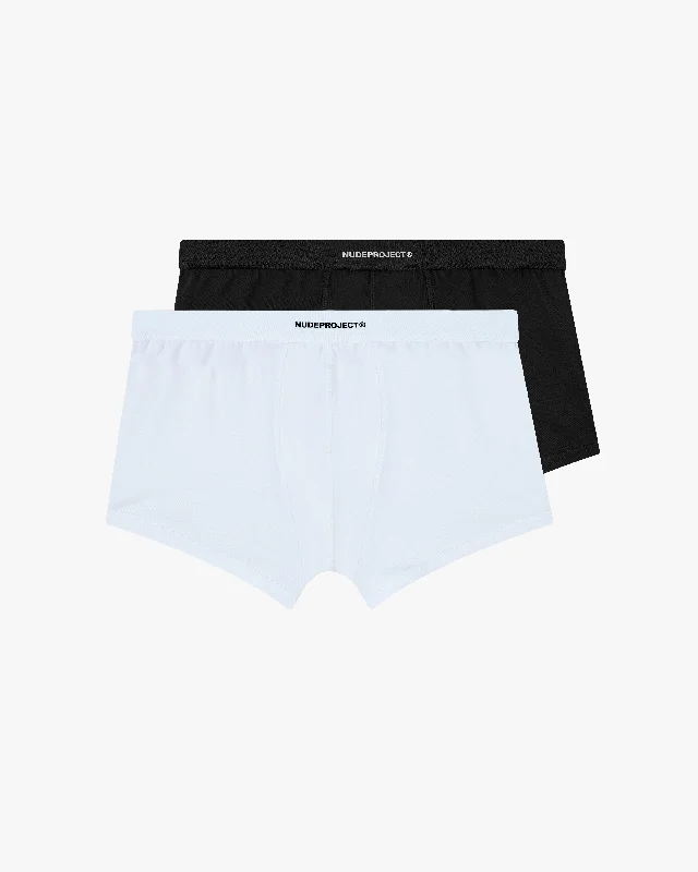 Soft bamboo fiber underwear for eco-conscious menJAKE BRIEF DOUBLE PACK - WHITE/BLACK