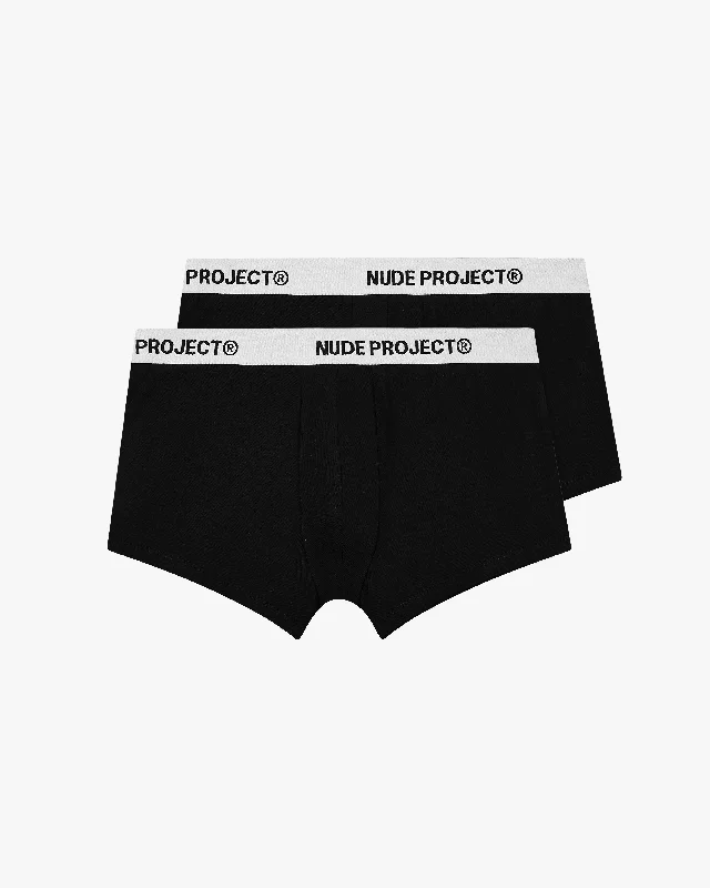 Underwear for men with a built-in key holderESSENTIAL BOXER BLACK 2XPACK