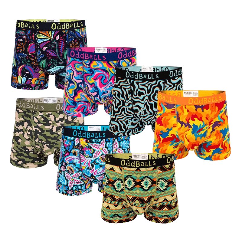 Tactile underwear for sensory pleasureFestive Favourites Bundle - Mens Boxer Shorts 7 Pack