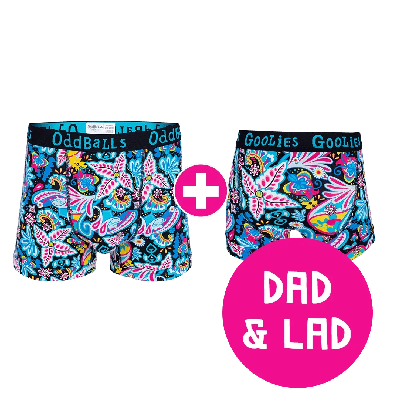 Plus-size trunks with a relaxed fitBloomers Dad & Lad Bundle - Mens Boxer Shorts & Kids Boxer Shorts Bundle