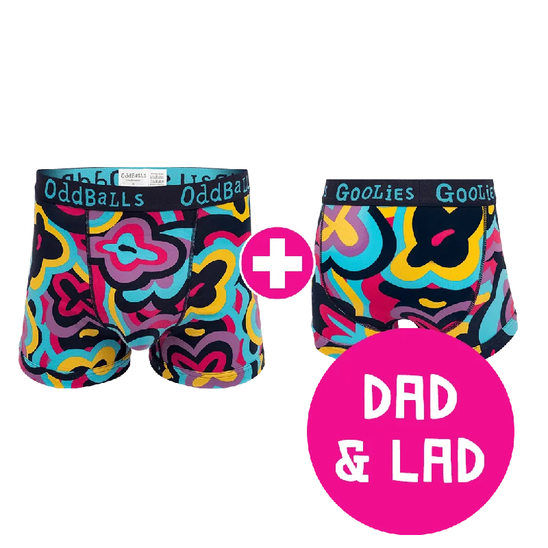 Underwear for men with a modern twist on traditional stylesBlubber Dad & Lad Bundle - Mens Boxer Shorts & Kids Boxer Shorts Bundle