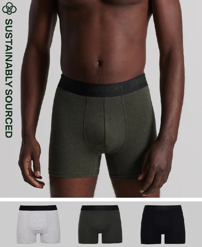 Men's underwear with a vibrant color paletteBoxer Multi Triple Pack | Black/Olive/Grey