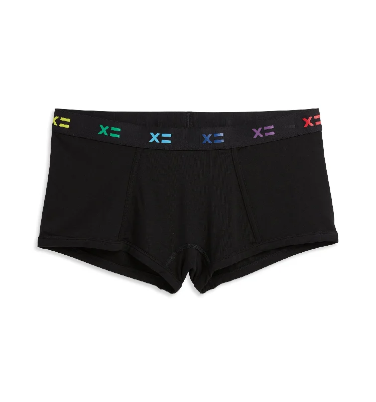 Men's underwear featuring unique fabric blendsBoy Shorts - TENCEL™ Modal Black X= Rainbow