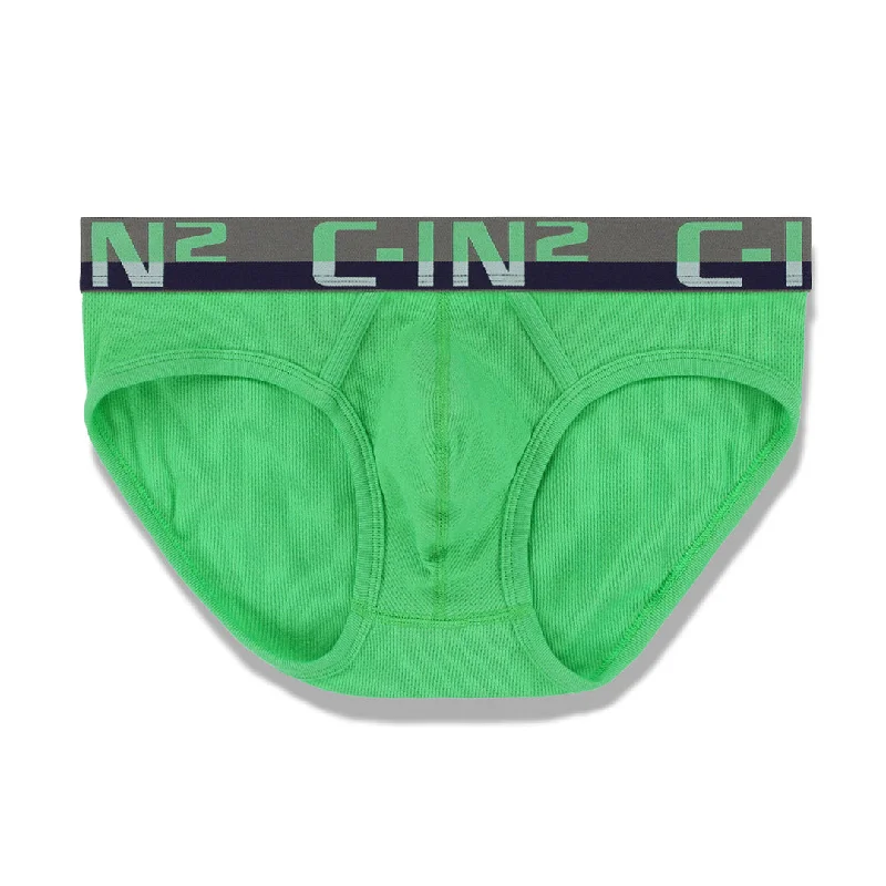 Underwear for men that combines comfort, style, and functionality.C-Theory Low Rise Brief Godfry Green