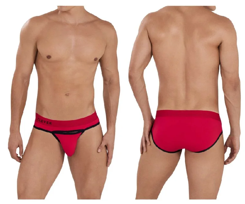 Men's underwear with a reinforced crotch for durabilityClever 1146 Celestial Briefs Color Red