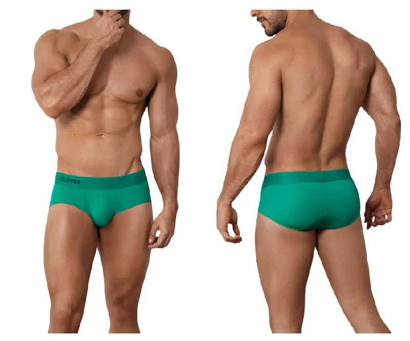 Plus-size boxer briefs with a classic fitClever 1561 Malba Briefs Color Green