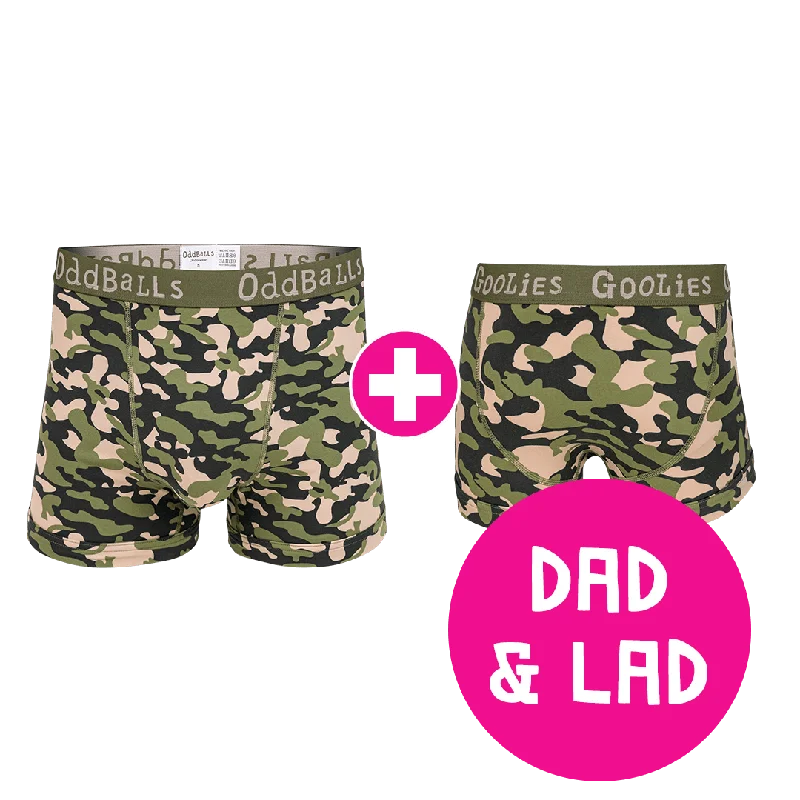 Men's underwear with a reinforced crotch for durabilityCommando Dad & Lad Bundle - Mens Boxer Shorts & Kids Boxer Shorts Bundle