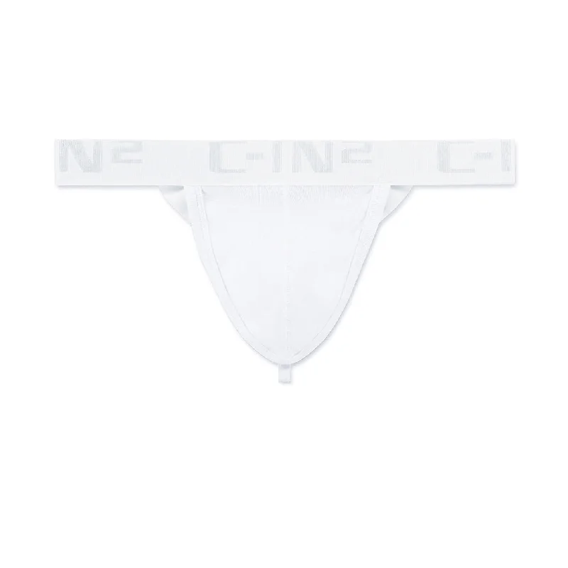 Underwear for men with a low-profile waistbandCore Y-Back Thong White