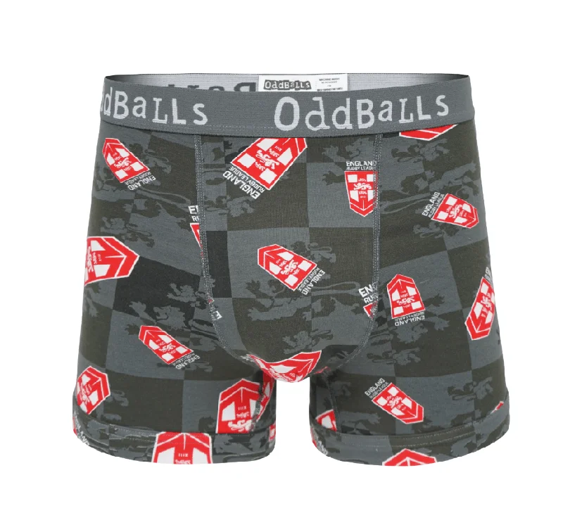 Plus-size trunks designed for all-day wearEngland Rugby League Grey - Mens Boxer Shorts