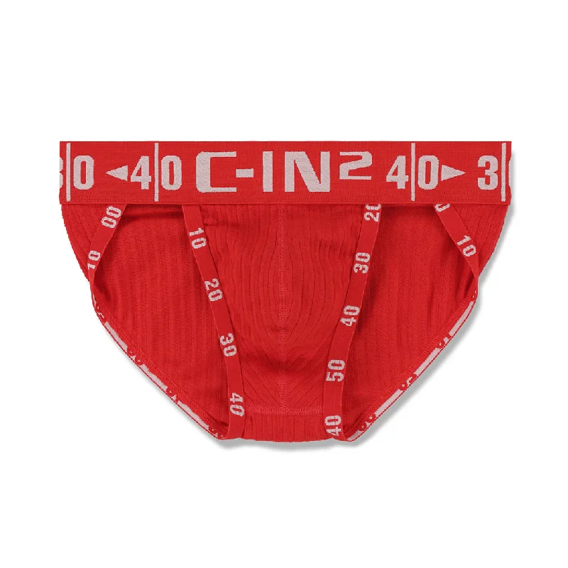 Tactile underwear for sensory pleasureH+A+R+D Dash Brief Raddix Red