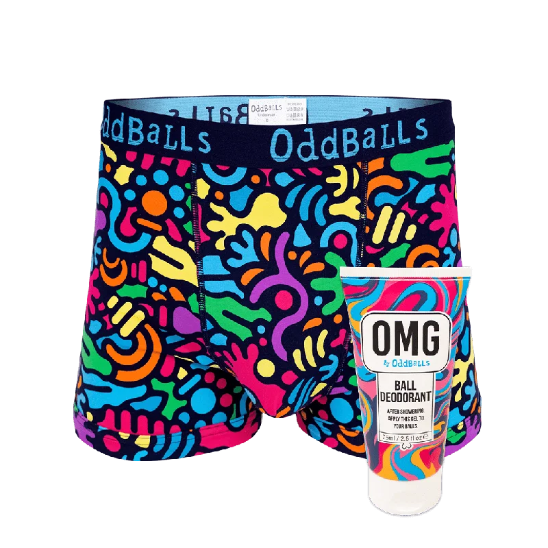 Quick-dry underwear for beach outingsJurassic - Mens Boxer Shorts & Ball Deodorant Bundle