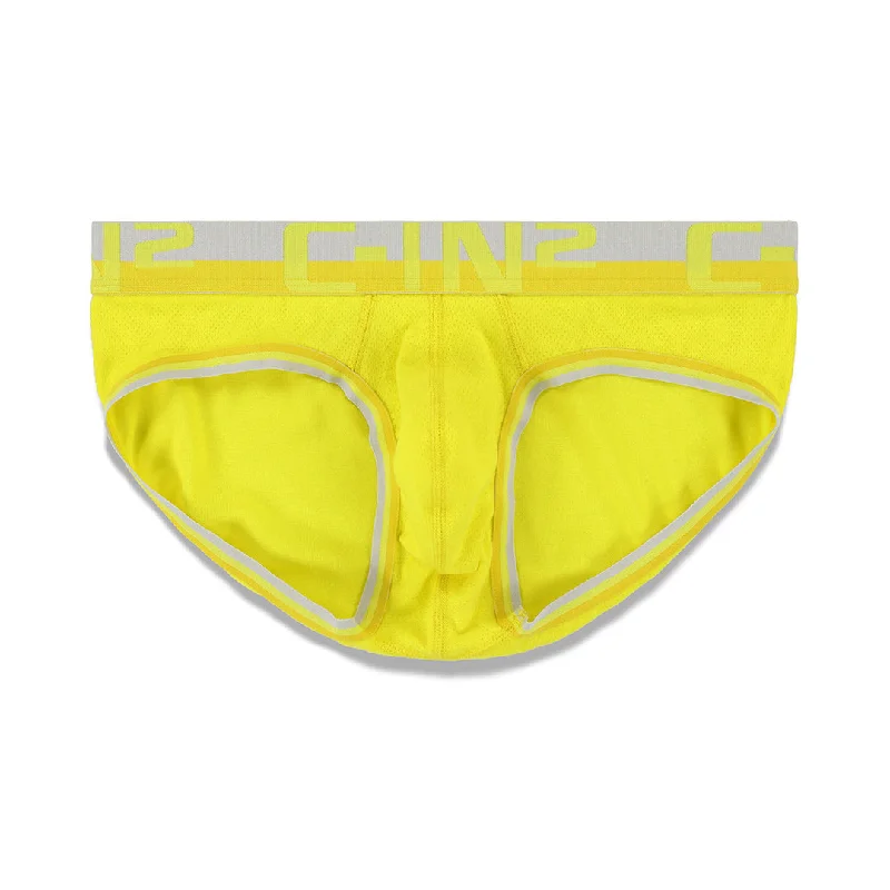 Underwear for men with built-in cooling technologyMesh Low Rise Brief Yaron Yellow