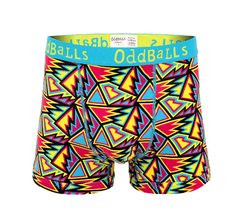 High-cut leg underwear for a modern twistNeon Bolts - Mens Boxer Shorts