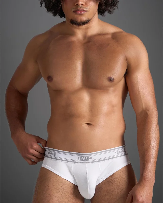 Sexy lingerie-style underwear for menNew Classic Cotton Brief - White