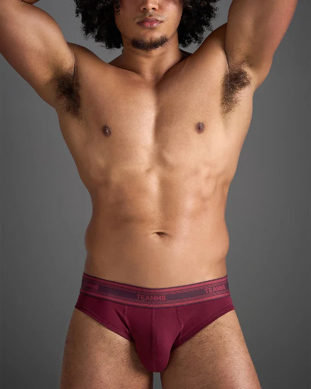 Underwear for men with extra-long legsNew Classic Cotton Brief - Wine