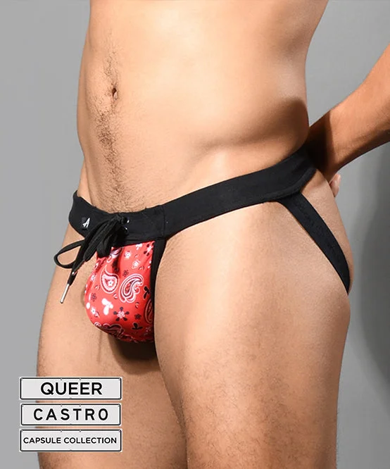 Men's underwear with a reinforced crotch for durabilityQueer Castro Capsule Bandana Jock w/ SHOW-IT®