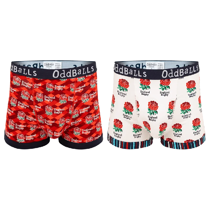 Men's underwear with hidden zippered pocketsEngland Rugby Union Bundle - Home & Alternate - Mens Boxer Shorts 2 Pack