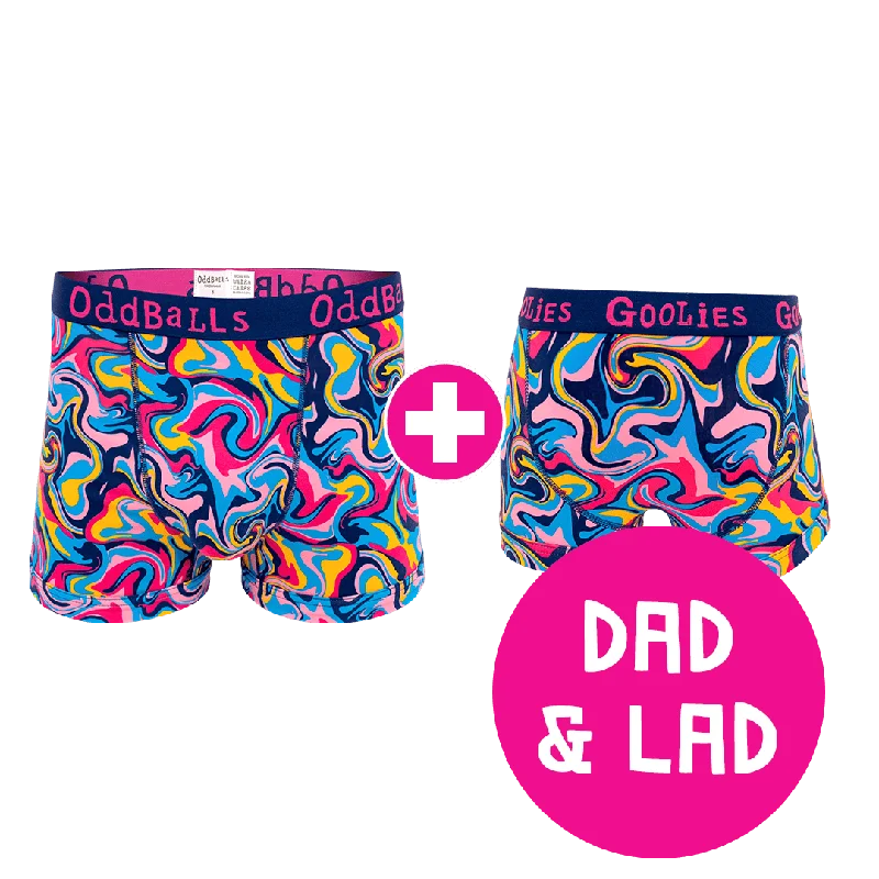 Underwear designed for optimal performance during workoutsRipple Dad & Lad Bundle - Mens Boxer Shorts & Kids Boxer Shorts Bundle