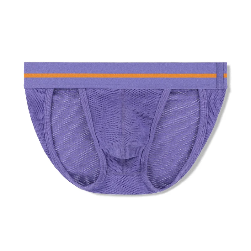 Plus-size underwear with a stretch fabric for flexibilityScrimmage Dash Brief Pruitt Purple