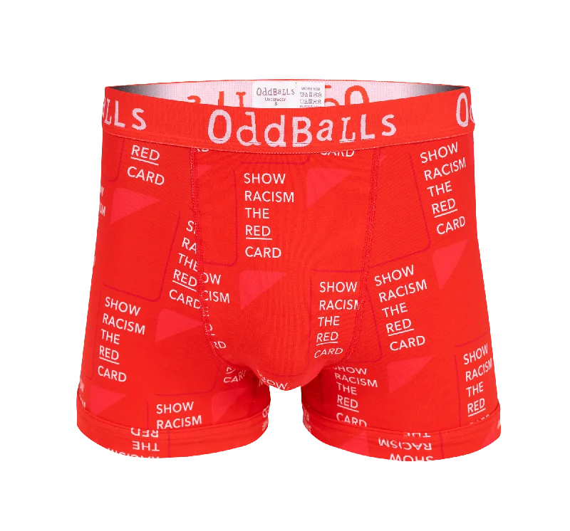 Boxer briefs for athletic menShow Racism The Red Card - Mens Boxer Shorts