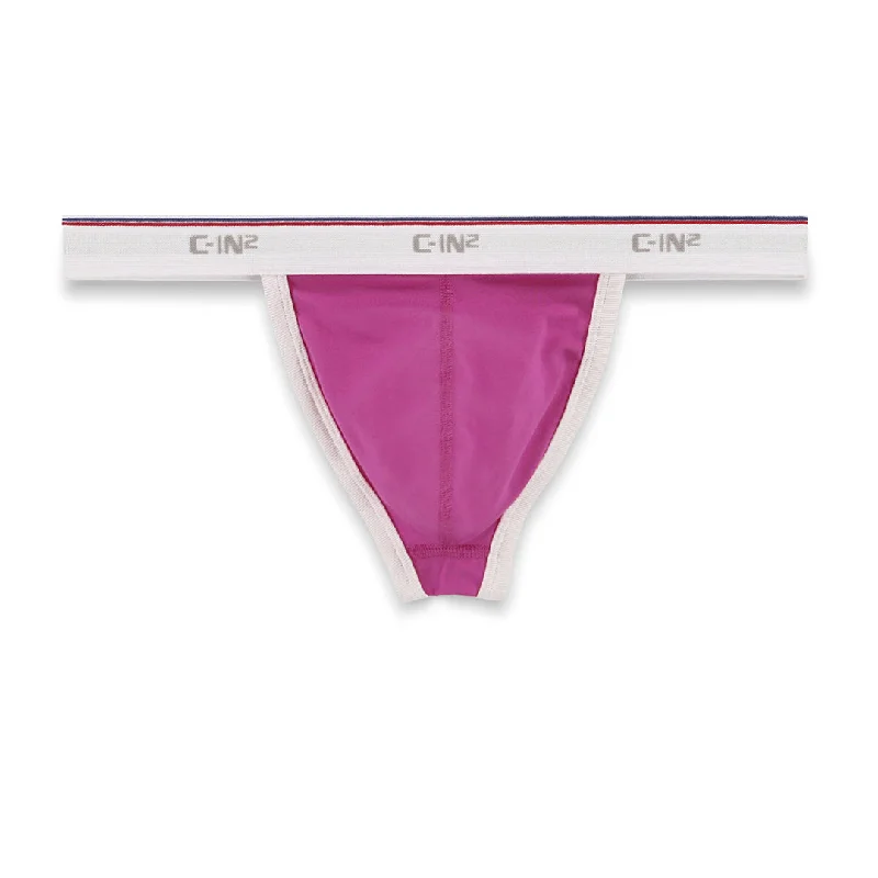 High-cut leg underwear for a modern twistThrowback Thong Pierre Pink