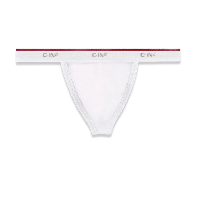 Men's underwear made from sustainable materialsThrowback Thong White