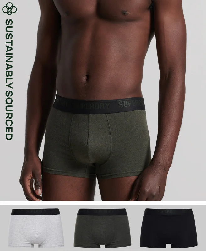 Underwear for men with an athletic buildTrunk Multi Triple Pack | Black/Olive/Grey