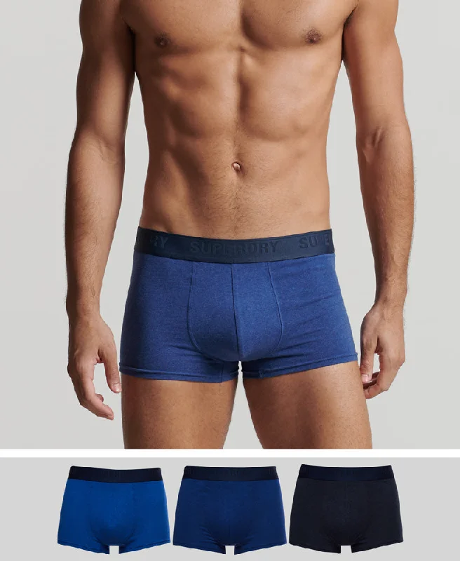 Underwear for men with a snug fitTrunk Multi Triple Pack | Navy/Bright Blue/Mazarine