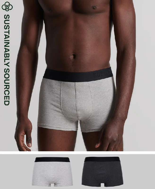 Men's underwear with a modern minimalist aestheticTrunk Offset Double Pack | Charcoal/Grey