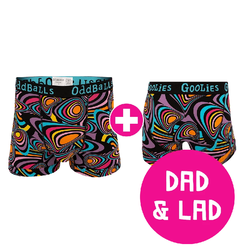 Underwear for men with a sporty yet elegant flairUFO Dad & Lad Bundle - Mens Boxer Shorts & Kids Boxer Shorts Bundle