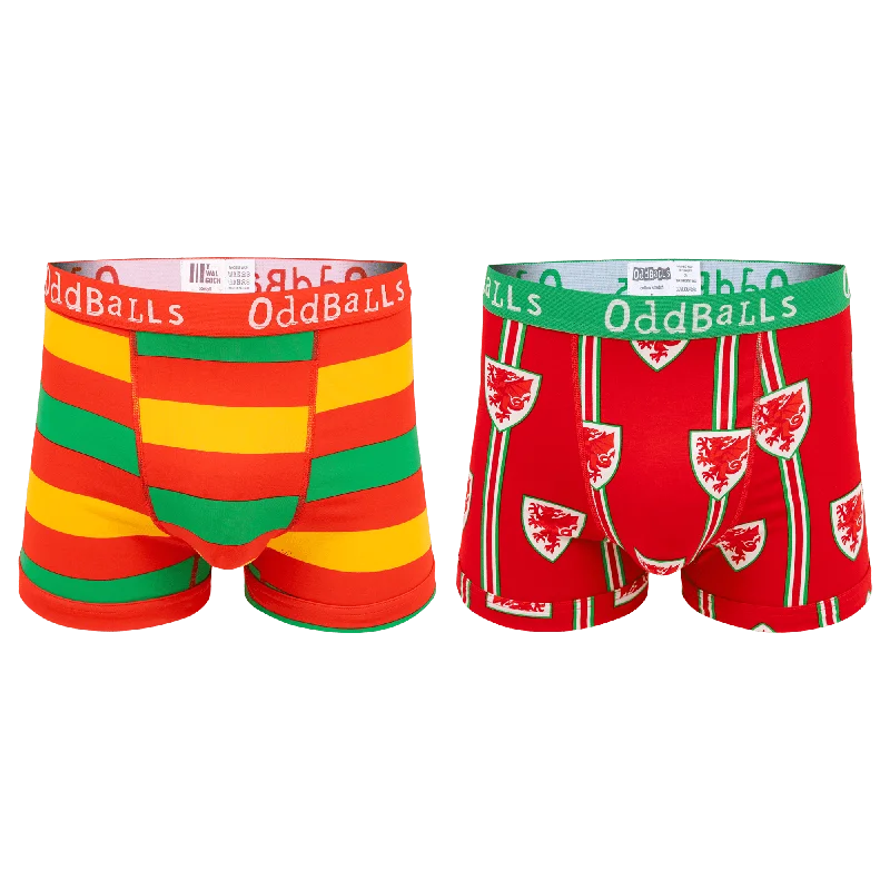 Underwear for men with an active lifestyleFA Wales Bundle - Mens Boxer Shorts 2 Pack