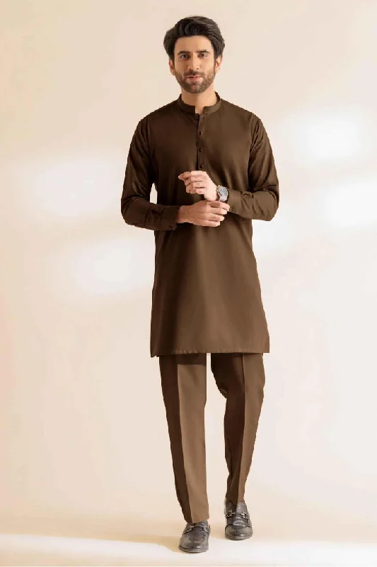 men's pajamas made from performance fabricChocolate Brown Kurta Pajama For Men