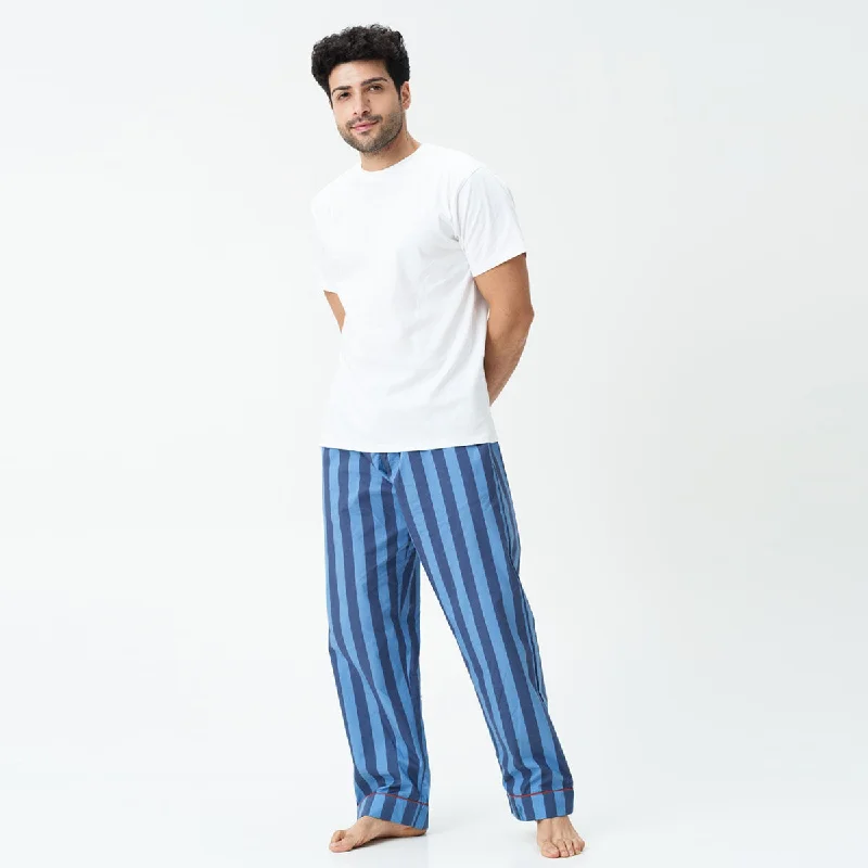 cozy men's fleece pajamas for winter campingIndigo Tracks T-shirt & Cotton Pyjama - Men