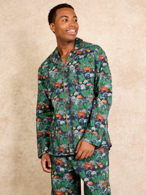 men's pajamas designed for adventure seekersMens Cotton Traditional Pyjamas Menagerie