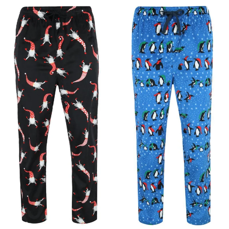 lightweight men's pajamas for travelMen's Fleece Holiday Pajama Pants (2 Pack)