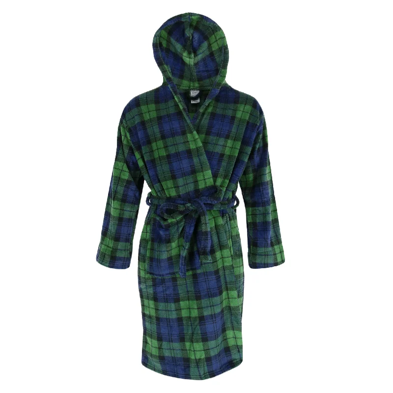 men's pajamas with built-in cooling gel technology (hypothetical)Men's Fleece Hooded Flannel Robe