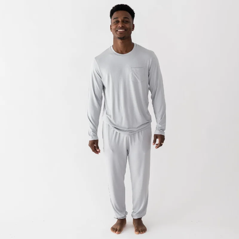 men's pajamas featuring geometric patternsMen's Jogger Set in Storm