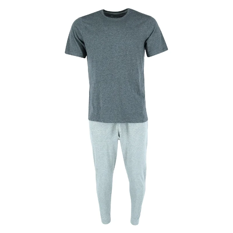 men's pajamas with anti-microbial treatmentMen's Knit Tee and Lounge Pant Pajama Set