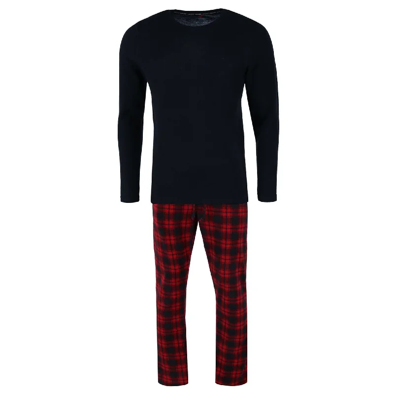 men's pajamas with built-in leggings for layeringMen's X Temp Micro Fleece Thermal Set