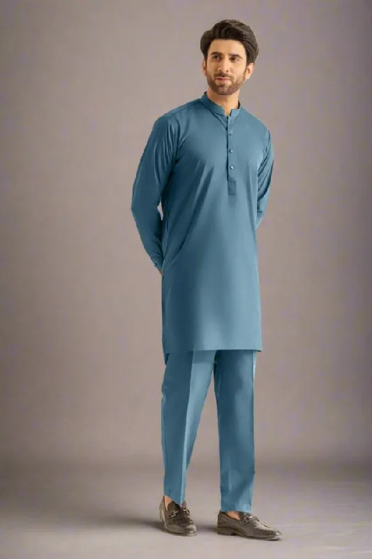 men's pajamas with built-in MP3 player pockets (hypothetical)Pale Blue Kurta Pajama For Men