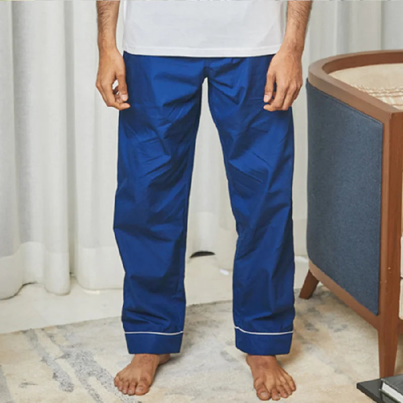 men's pajamas designed for tall individualsMidnight Blue Cotton Pyjama